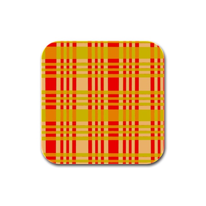 Check Pattern Rubber Square Coaster (4 pack) 