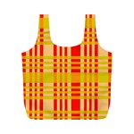 Check Pattern Full Print Recycle Bags (M)  Front