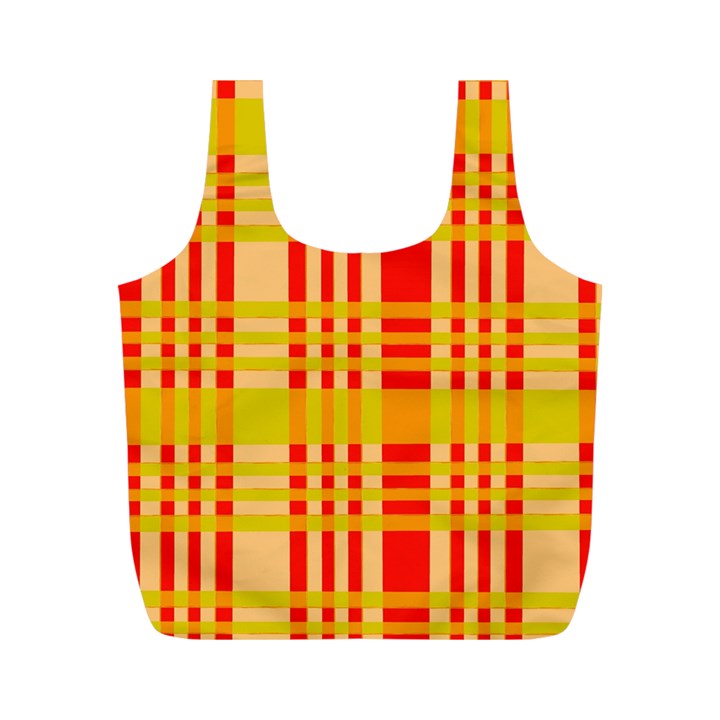 Check Pattern Full Print Recycle Bags (M) 