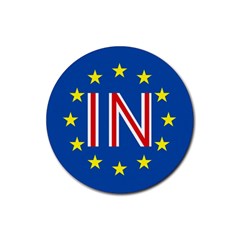Britain Eu Remain Rubber Round Coaster (4 Pack)  by Nexatart