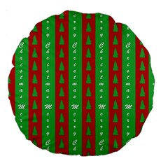 Christmas Tree Background Large 18  Premium Round Cushions by Nexatart