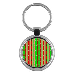 Christmas Paper Pattern Key Chains (Round) 