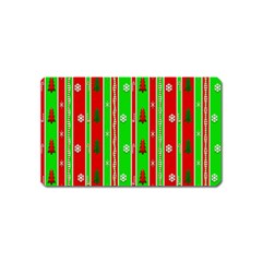 Christmas Paper Pattern Magnet (Name Card)