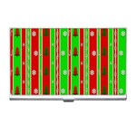 Christmas Paper Pattern Business Card Holders Front