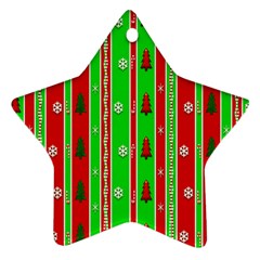 Christmas Paper Pattern Star Ornament (Two Sides)