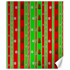 Christmas Paper Pattern Canvas 8  x 10 