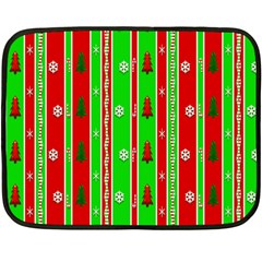 Christmas Paper Pattern Fleece Blanket (Mini)