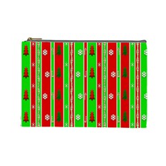 Christmas Paper Pattern Cosmetic Bag (Large) 