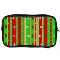 Christmas Paper Pattern Toiletries Bags