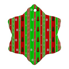 Christmas Paper Pattern Snowflake Ornament (Two Sides)