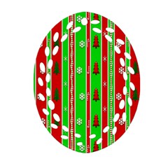 Christmas Paper Pattern Ornament (Oval Filigree)