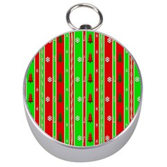 Christmas Paper Pattern Silver Compasses