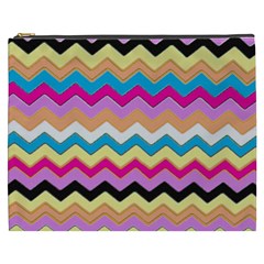 Chevrons Pattern Art Background Cosmetic Bag (xxxl)  by Nexatart