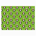 Christmas Penguin Penguins Cute Large Glasses Cloth Front