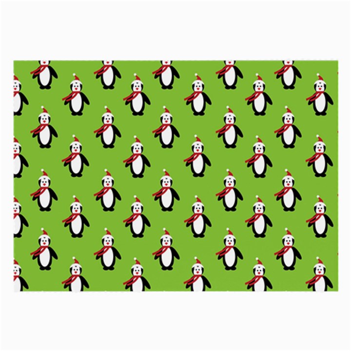 Christmas Penguin Penguins Cute Large Glasses Cloth