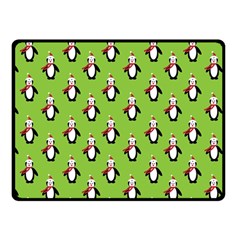 Christmas Penguin Penguins Cute Double Sided Fleece Blanket (Small) 