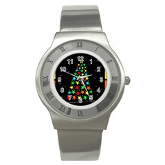 Christmas Time Stainless Steel Watch by Nexatart