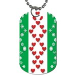 Christmas Snowflakes Christmas Trees Dog Tag (Two Sides) Front