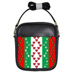 Christmas Snowflakes Christmas Trees Girls Sling Bags Front