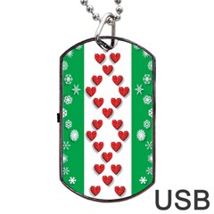 Christmas Snowflakes Christmas Trees Dog Tag Usb Flash (one Side)