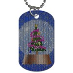 Christmas Snow Dog Tag (One Side) Front
