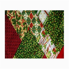 Christmas Quilt Background Small Glasses Cloth