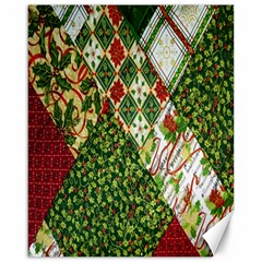 Christmas Quilt Background Canvas 16  X 20   by Nexatart