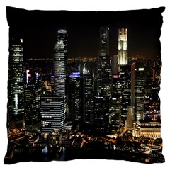 City At Night Lights Skyline Standard Flano Cushion Case (two Sides) by Nexatart