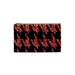 Dogstooth Pattern Closeup Cosmetic Bag (small)  by Nexatart