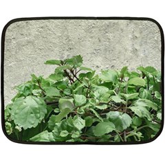 Plants Against Concrete Wall Background Fleece Blanket (mini) by dflcprints