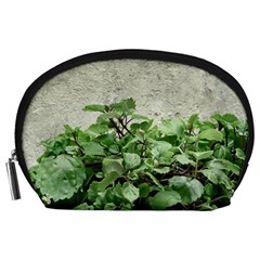 Plants Against Concrete Wall Background Accessory Pouches (large)  by dflcprints