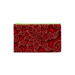 Fractal Art Elegant Red Cosmetic Bag (XS) Front
