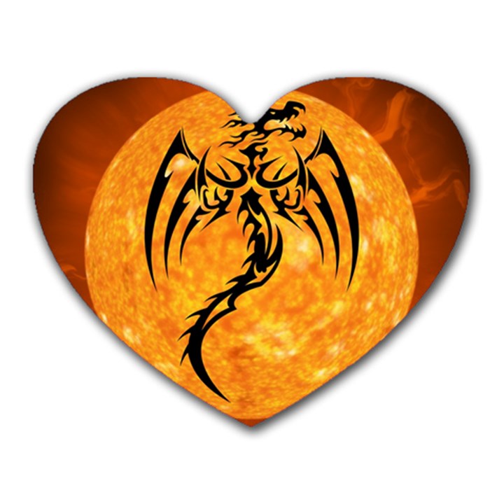 Dragon Fire Monster Creature Heart Mousepads