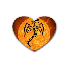 Dragon Fire Monster Creature Heart Coaster (4 Pack) 