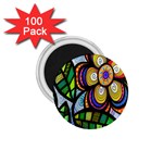 Folk Art Flower 1.75  Magnets (100 pack)  Front