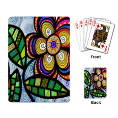 Folk Art Flower Playing Card