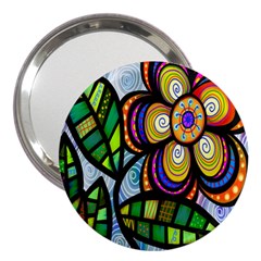 Folk Art Flower 3  Handbag Mirrors by Nexatart