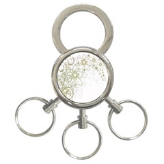 Flowers Background Leaf Leaves 3-ring Key Chains