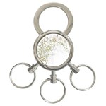 Flowers Background Leaf Leaves 3-Ring Key Chains Front