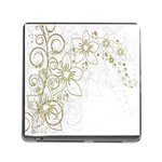 Flowers Background Leaf Leaves Memory Card Reader (Square) Front