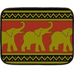 Elephant Pattern Double Sided Fleece Blanket (Mini)  35 x27  Blanket Back