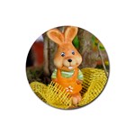 Easter Hare Easter Bunny Rubber Round Coaster (4 pack)  Front