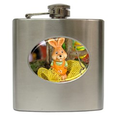 Easter Hare Easter Bunny Hip Flask (6 oz)