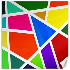 Geometric Blocks Canvas 12  X 12   by Nexatart