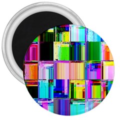 Glitch Art Abstract 3  Magnets by Nexatart