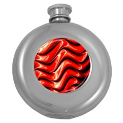 Fractal Mathematics Abstract Round Hip Flask (5 Oz) by Nexatart