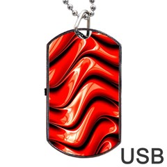 Fractal Mathematics Abstract Dog Tag Usb Flash (two Sides) by Nexatart