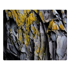 Grey Yellow Stone Double Sided Flano Blanket (large)  by Nexatart