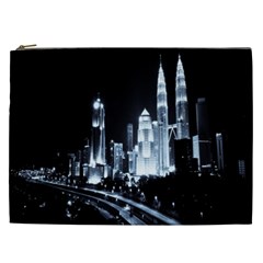 Kuala Lumpur Urban Night Building Cosmetic Bag (xxl)  by Nexatart
