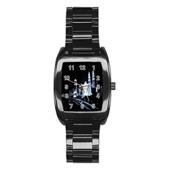 Kuala Lumpur Urban Night Building Stainless Steel Barrel Watch